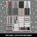 Darkness Printable Weekly Kit | Vertical Planner | Printable Planner Stickers
