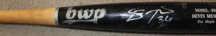 Devin Mesaroco Autographed & Game Used Cincinnati Reds Baseball Bat