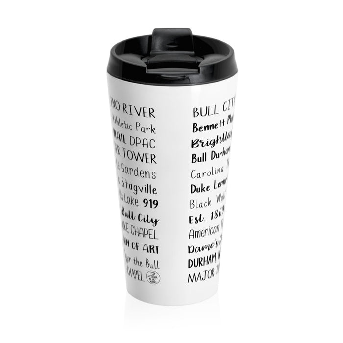 Durham, NC Travel Mug