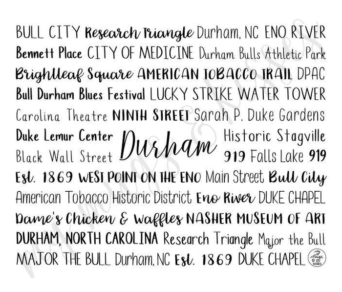 Durham, NC Travel Mug