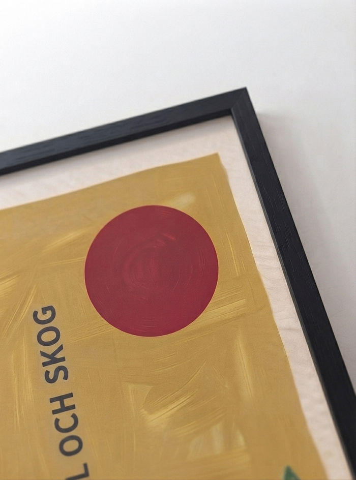 21x29.7 cm / 8x12" Framed | Black Frame