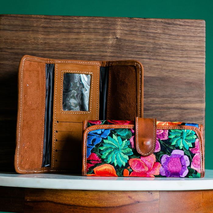 Fair Trade Wallet Floral Embroidered