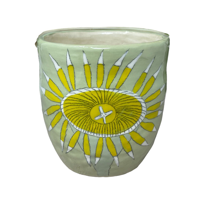 Gemma Orkin Ceramic Pot - Yellow Vygie