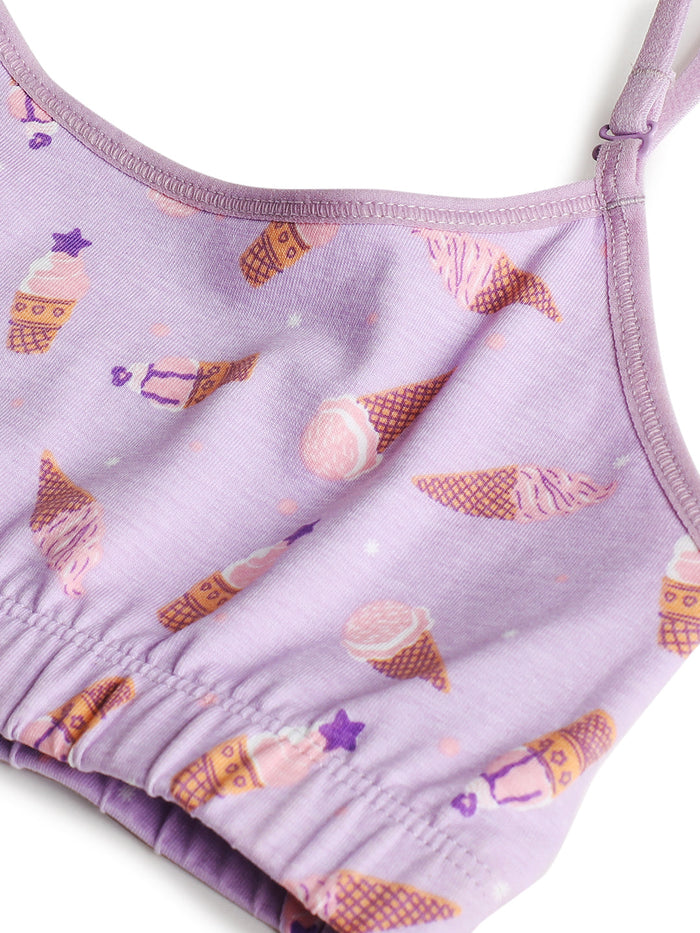 Girls Beginner Bra with Removable Straps, Pack of 2