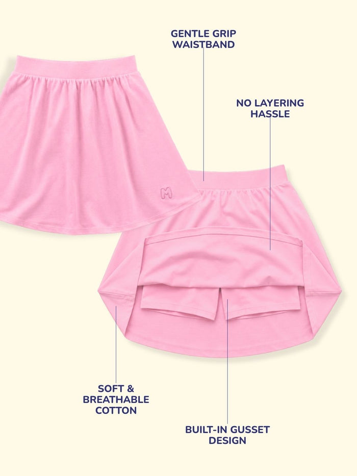 Girls Everyday Skort Skirt | 3-in-1 Skirt with Built-in Shorts & Gusset (Pack of 2)