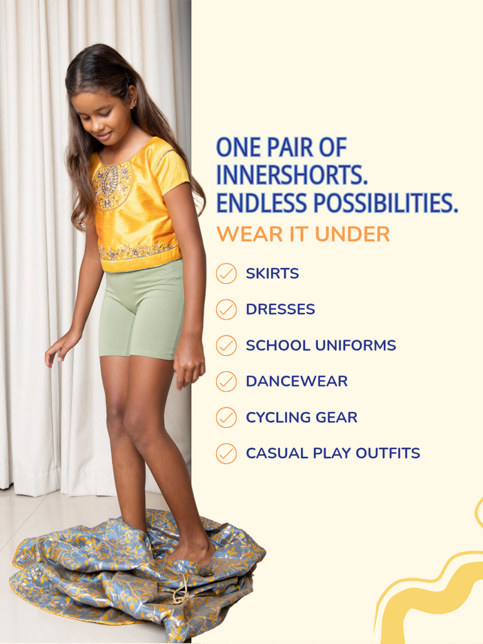 GIRLS INNERSHORTS, CHARCOAL MELANGE/PINK