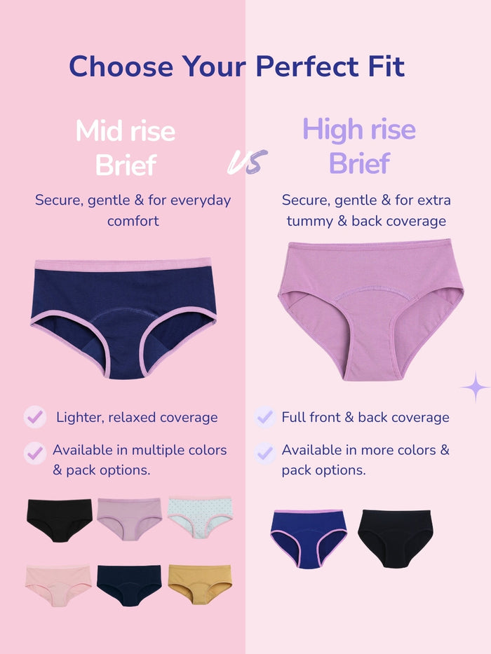 Girls Leak Proof Brief - Lavender