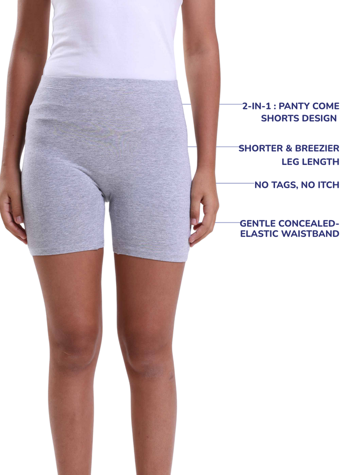 Girls Mini Innershorts – Grey & Black