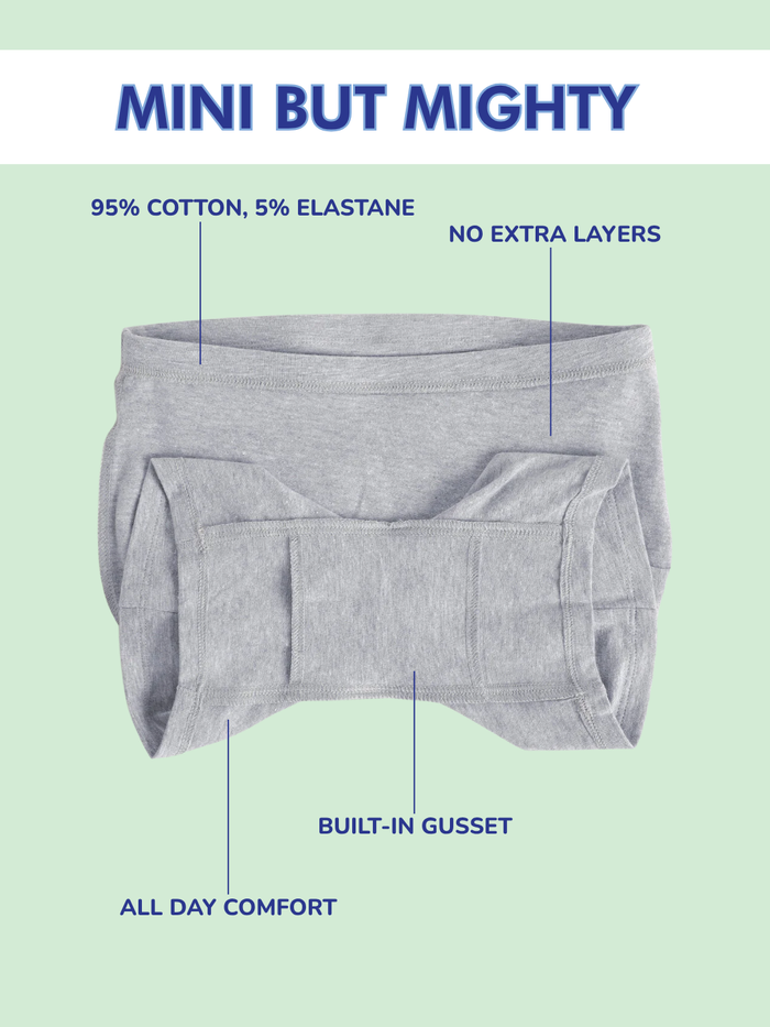 Girls Mini Innershorts – Grey & Black