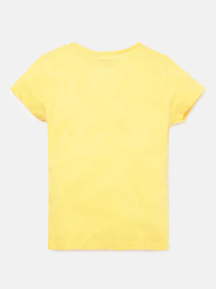 Girls Printed Cotton T-Shirt