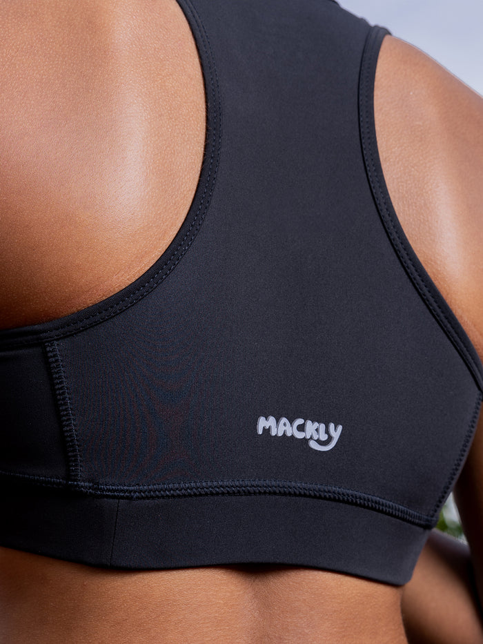 GIRLS SPORTS BRA - BLACK (NON-PADDED)