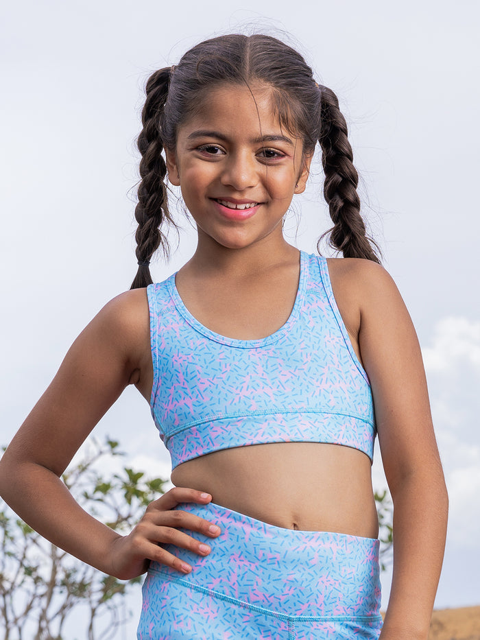 GIRLS SPORTS BRA - DONUT SPRINKLE (NON-PADDED)