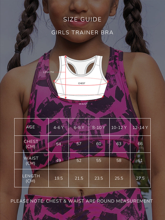 GIRLS SPORTS BRA - FAIRY FLOSS (PADDED)