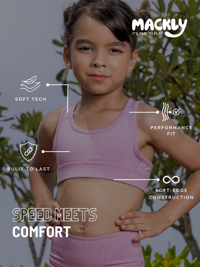GIRLS SPORTS BRA  - PINK (PADDED)