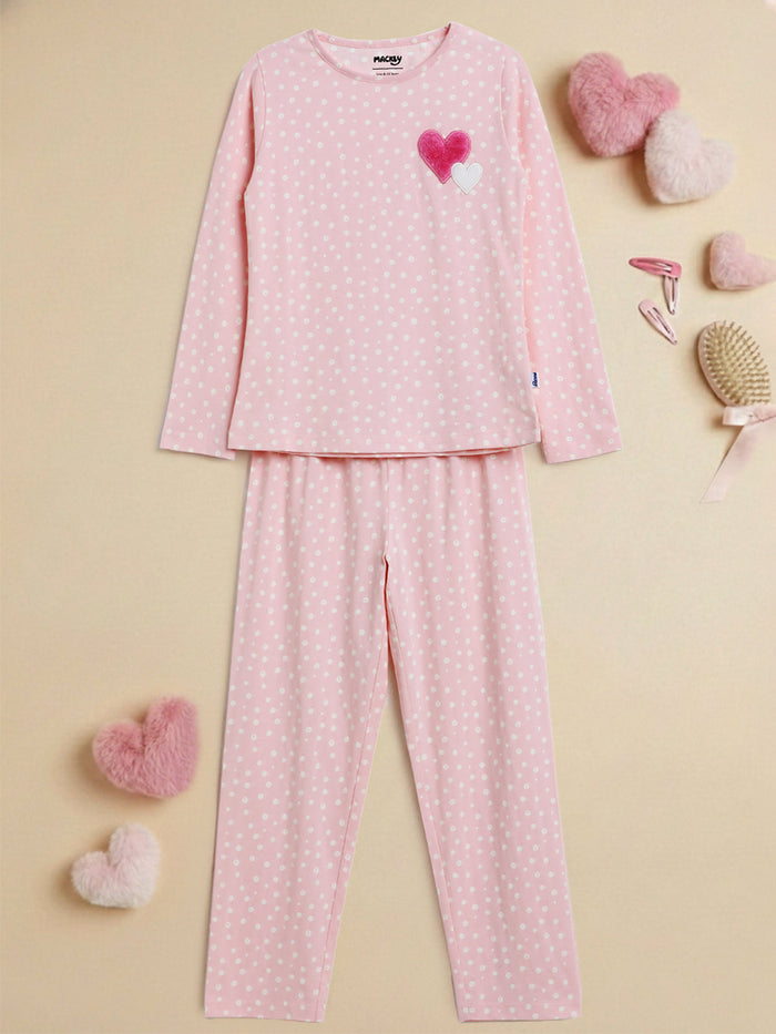 GIRLS TOP & PYJAMA SET - DREAMY DOTS