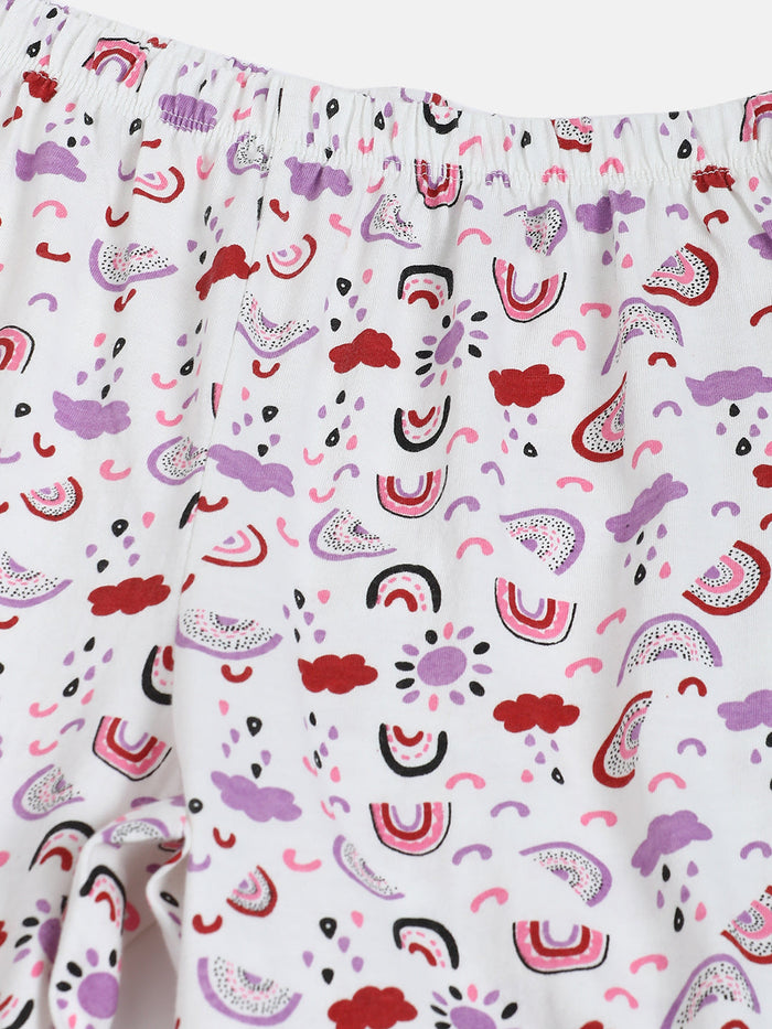 GIRLS TOP & PYJAMA SET - MAGIC RAINBOW