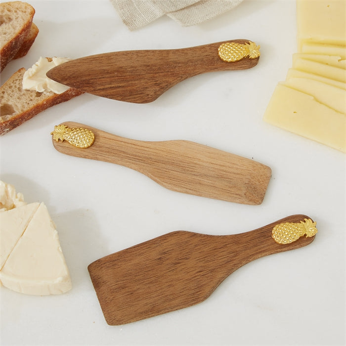 Golden Pineapple Cheese Knives on Gift Card
