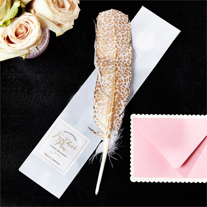 Goose Feather Ballpoint Pen in Gift Envelope