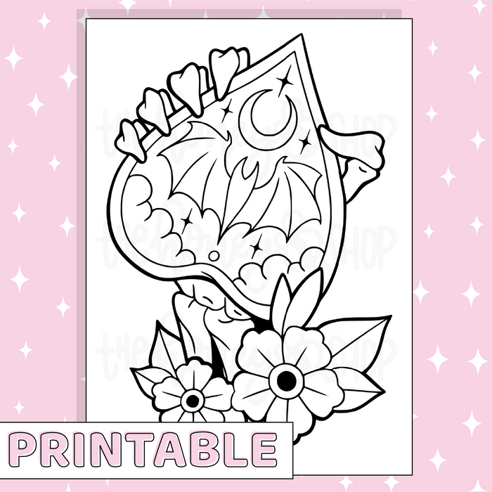 Halloween Coloring Page Set Printable Bee-6 Full Page Sticker | B6 Planner | Printable Planner Stickers