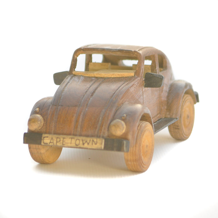 Hand Carved Wooden Volkswagen Bug