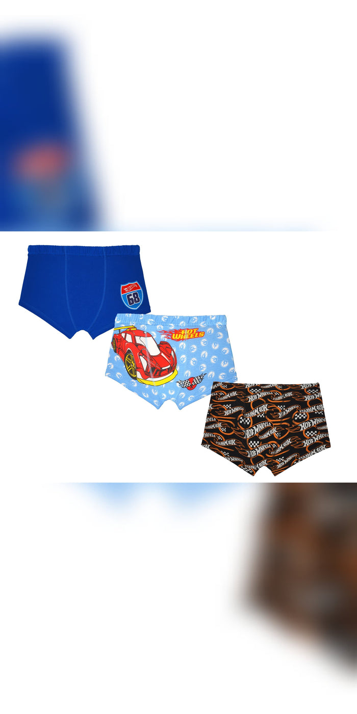 Hot Wheels Boys' Briefs (Pack of 3) – Cotton Comfort with Fun Car Prints | JR-519