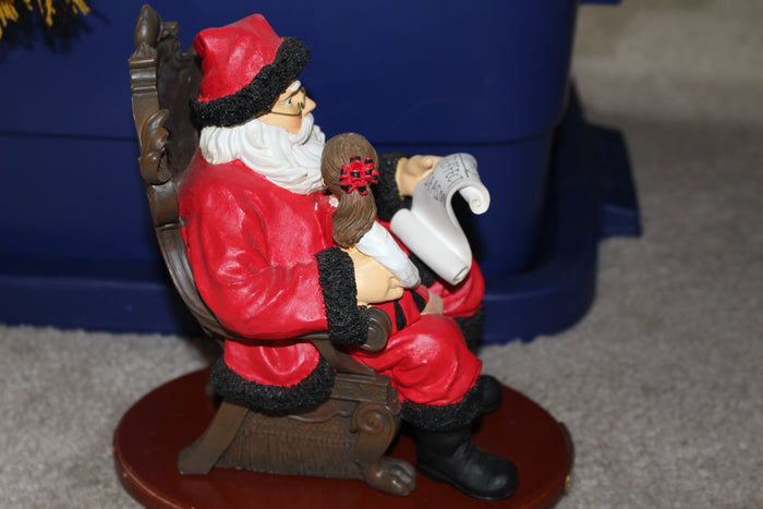 Indiana University Wishlist Santa w/wooden base