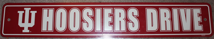 IU Hoosiers Drive, Indiana University Man Cave Street Sign - Vintage Indy Sports