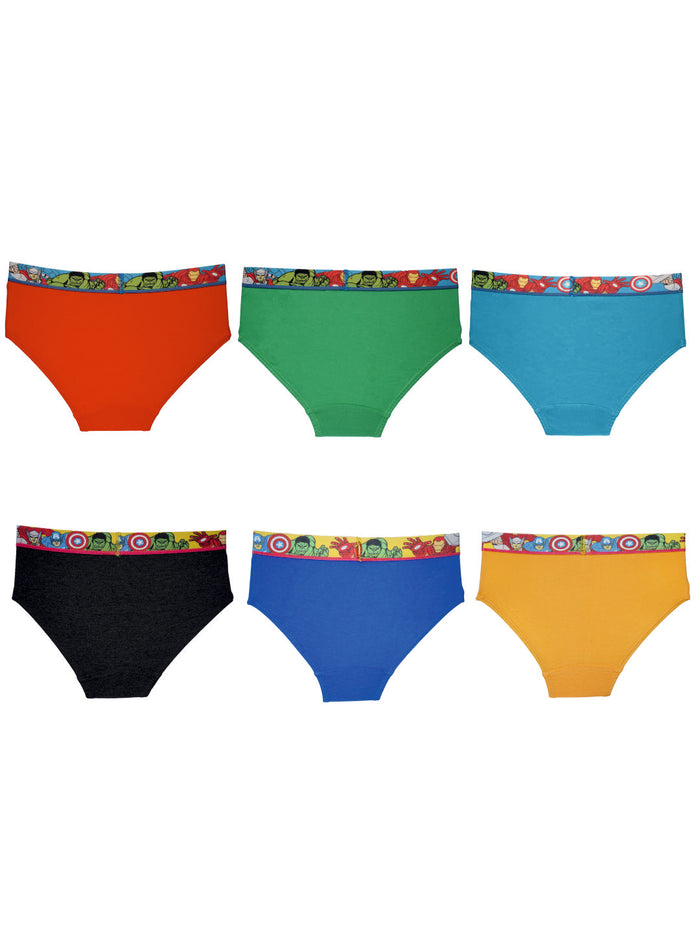 JR 530 Kids Printed Cotton Briefs | Soft & Comfortable Innerwear for Boys | Multicolor Pack 6