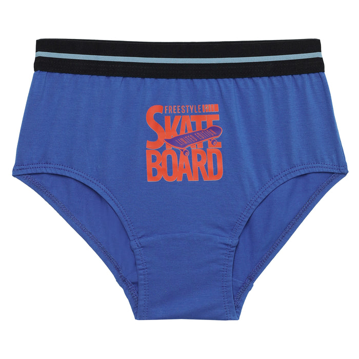 JR 533 Kids Printed Cotton Briefs Underwear with Elastic Belt Waistband for Kids Pack of 3