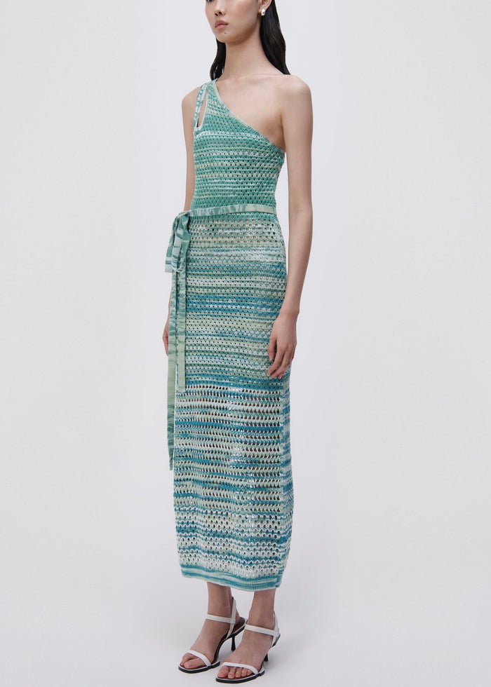 Justina Space Dye Maxi Dress (Seafoam Space Dye)