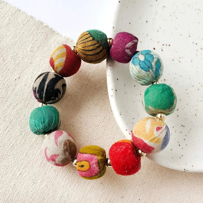 Kantha Bauble Bracelet