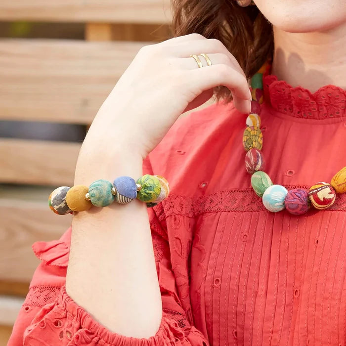 Kantha Bauble Bracelet