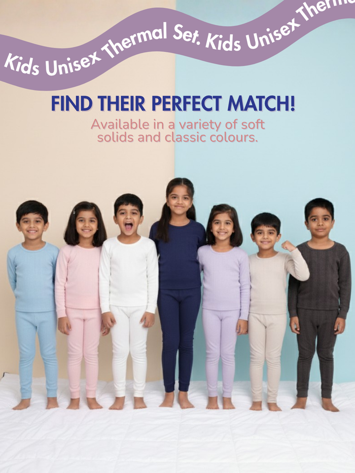 Kids Unisex Thermal Set - Grey