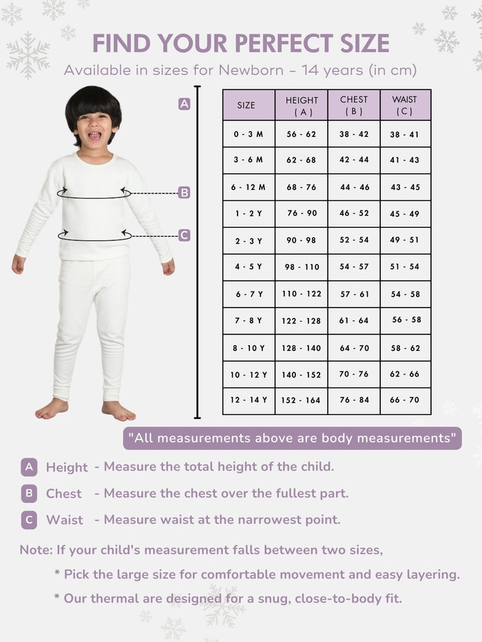 Kids Unisex Thermal Set - Grey