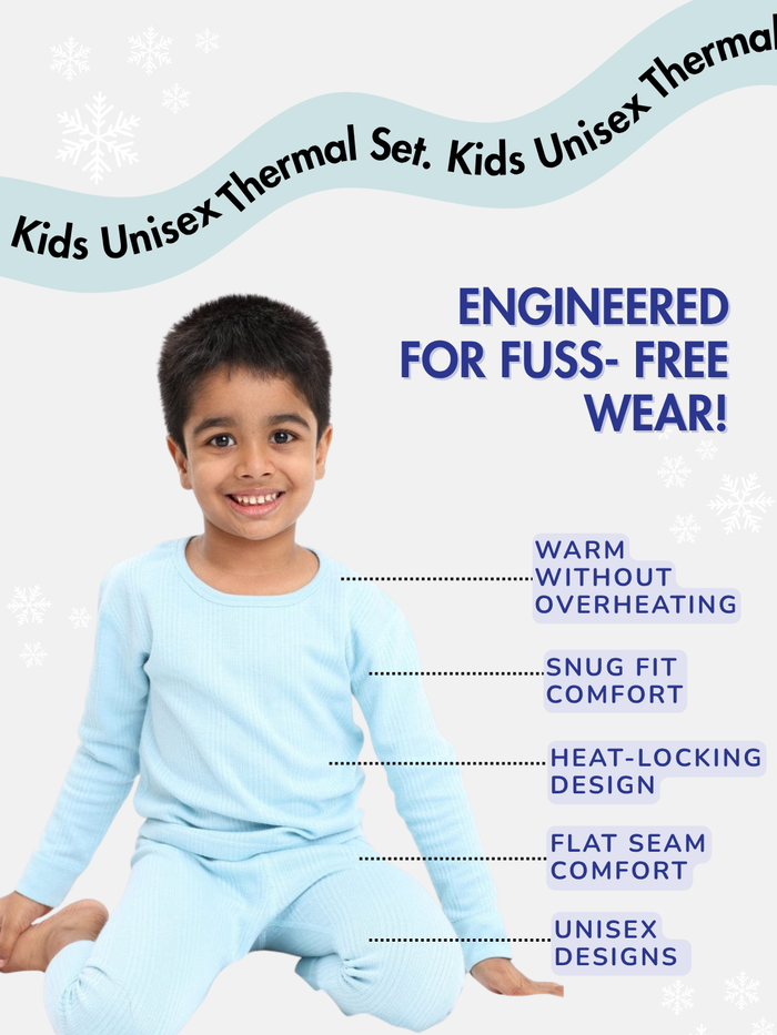 Kids Unisex Thermal Set - Off White
