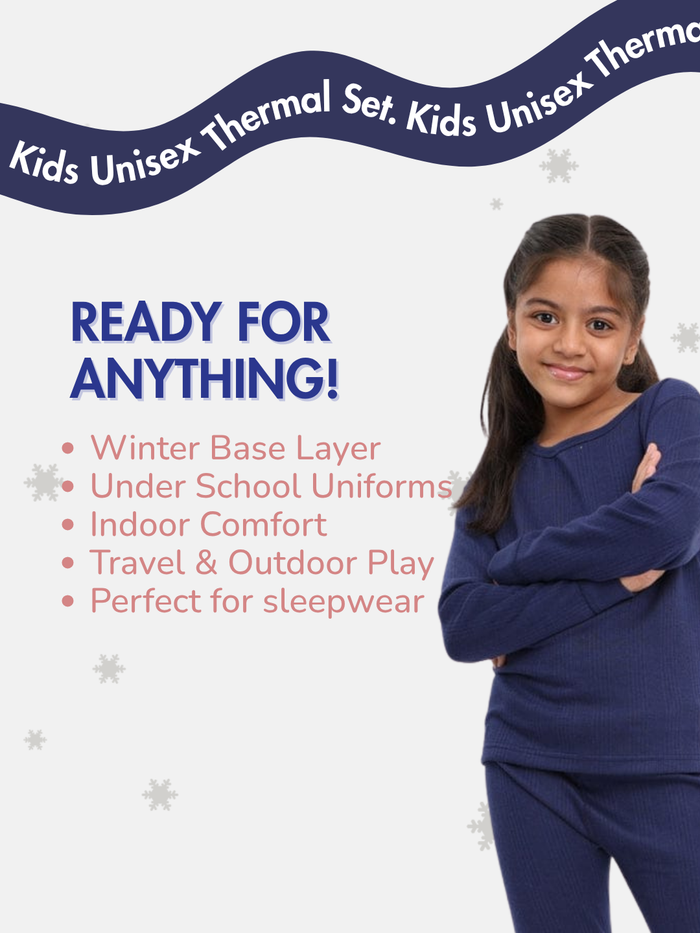 Kids Unisex Thermal Set - Off White