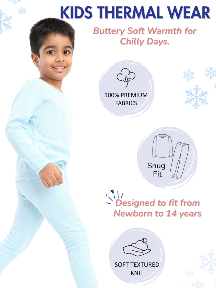 Kids Unisex Thermal Set - Sky Blue