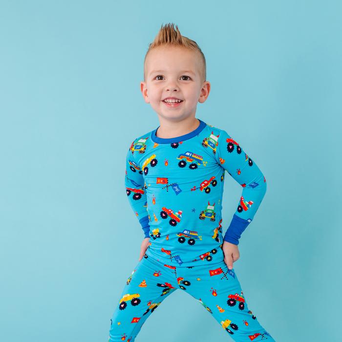 Kiki+Lulu x Young Wild Friedman Monster Truck Pajamas