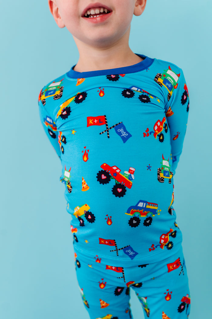 Kiki+Lulu x Young Wild Friedman Monster Truck Pajamas