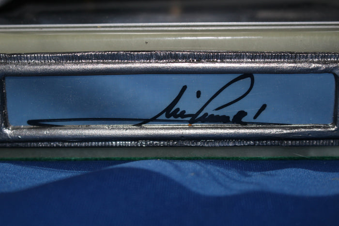 Mario Andretti Autographed Michael Ricker Pewter Statue 281/500 - Vintage Indy Sports