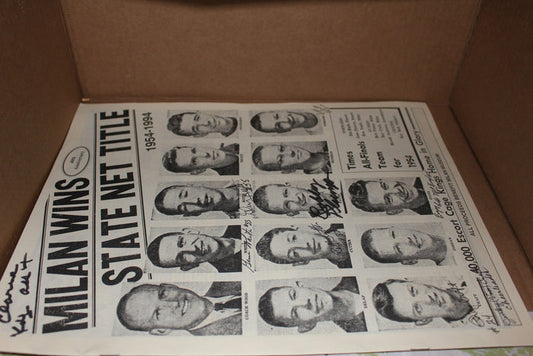 Milan High School 40th Anniversary Basketball State Champs Autographed Article Reprints. - Vintage Indy Sports
