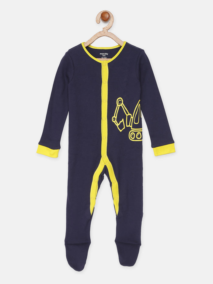 Monster Truck Printed Sleepsuit - Pack of 2