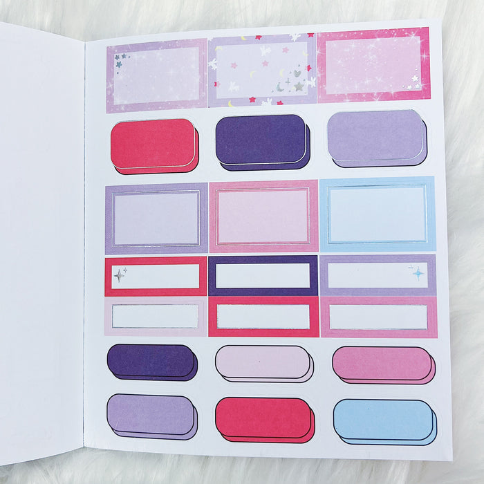 Moon Prism Sticker Book | Matte Sticker Paper | 10 Pages | Holo Foiled