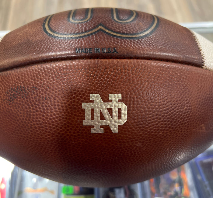 Notre Dame Game Used Football Wilson GST NCAA