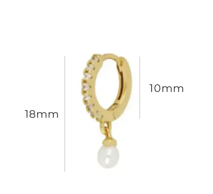 Pearl Huggies Earrings