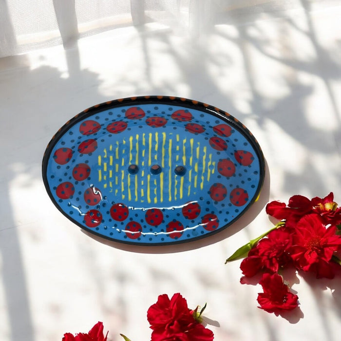 Potters Soap Dish Bright Blue
