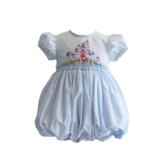 PREORDER Once upon a time Blue Handsmocked Romper (SHIPS OCTOBER)