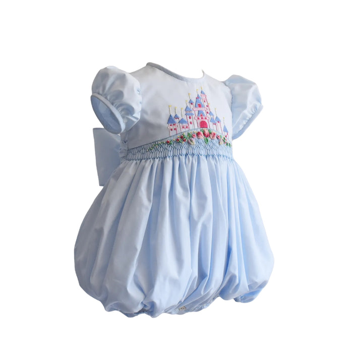 PREORDER Once upon a time Blue Handsmocked Romper (SHIPS OCTOBER)