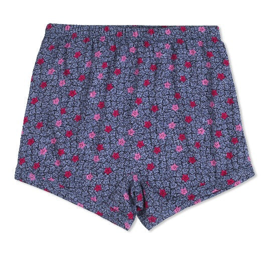 Red Rose Girls' Soft Cotton Printed Boxer Shorts – Pack of 6 | BABY-79