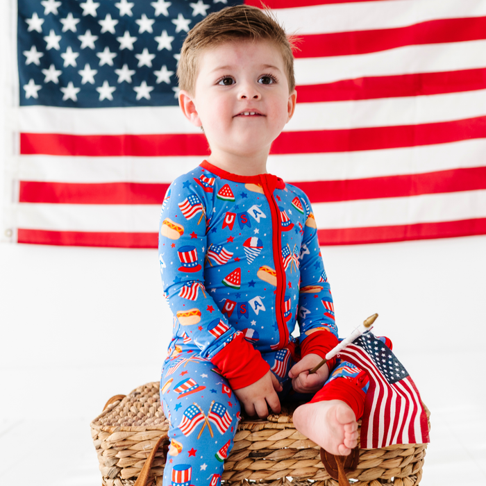 Red, White & Cozy Convertible Footies